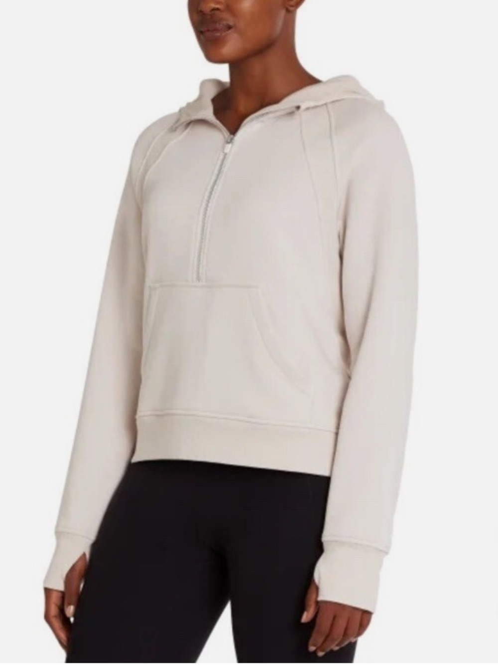Danskin Mixed Rib Half Zip Jacket